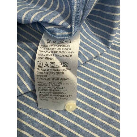 Candace Cameron Bure PLUS Hi-Low Boyfriend Shirt Ragetta Strip Size 2X NWOT - Picture 11 of 11